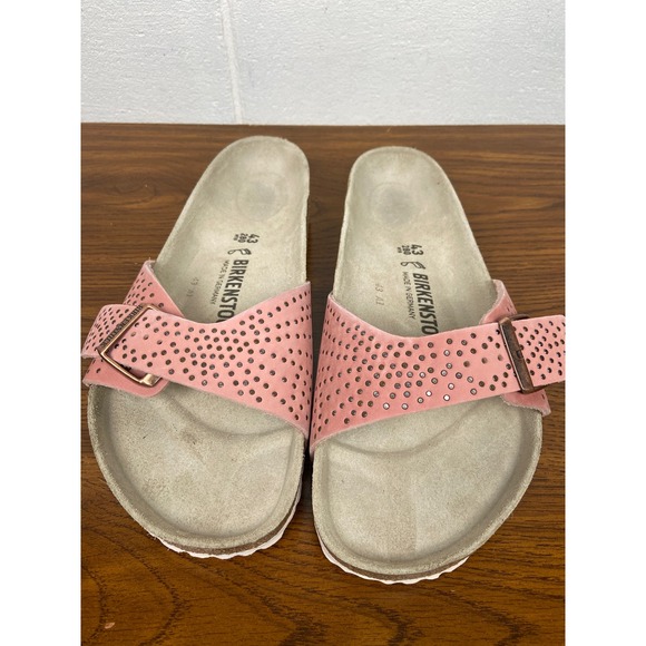 *RARE* NIB Birkenstock Madrid BS Rose Slide Sandals Rivets US10 EU43 Regular Fit main image 4